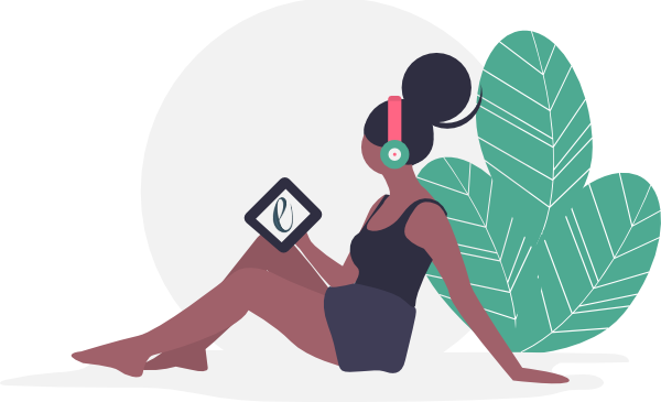 Caribbean woman review shopfront on a tablet device